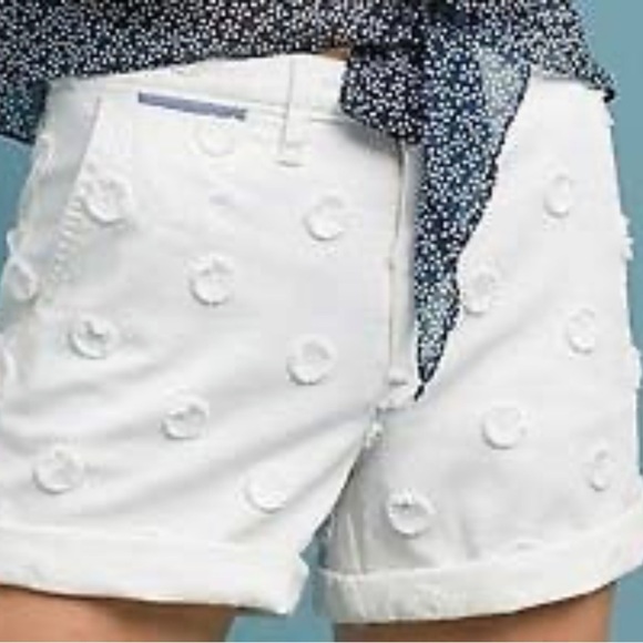 Chino By Anthropologie White Cotton Shorts Size 26 - Picture 1 of 10